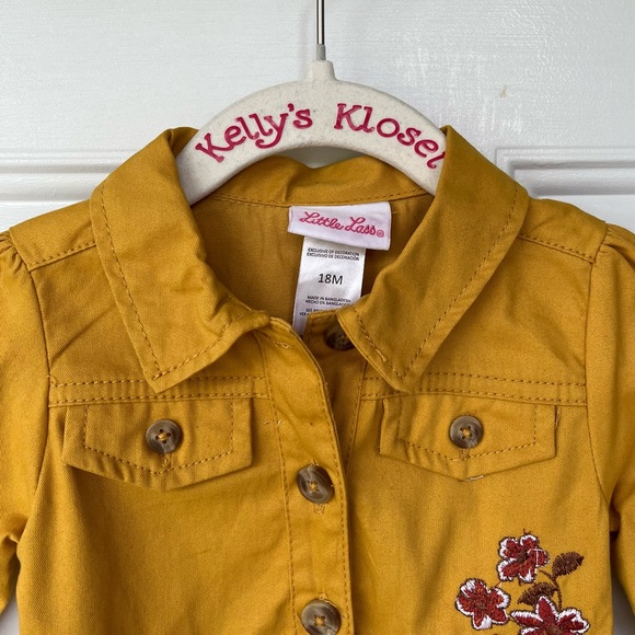 •Little Lass• NWT Dress with Embroidered Flowers - Size 18 Months - Picture 3 of 9